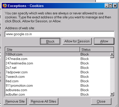 Block cookies from search engines 3