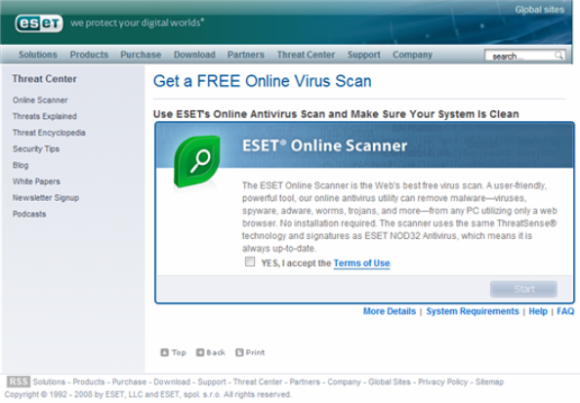 eset free online virus scan